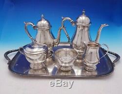 Exemplar by Watson Sterling Silver Tea Set 5-Piece withSP Tray c. 1714-1727 (#4574)