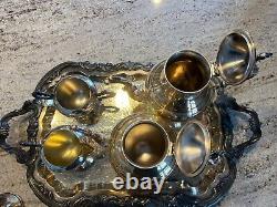 F. B. Rogers Silver Co. 1960 4 piece set Silver plated Tea Set