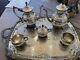 Fb Rogers Silver Co Vintage Coffee & Tea Set With Large Footed Tray Heavy 14 Lbs