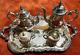 Fb Rogers Silver Co Vintage Coffee & Tea Set With Large Footed Tray Heavy 14 Lbs