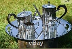 FREE Shipping Lunt Silversmiths 4 piece Paul Revere silver tea set