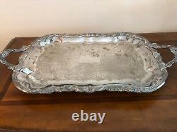 Fb Rogers Silver Plate Tea & Coffee Set With Tray Vintage Oversized