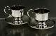 Fisher Sterling Silver Tea Set 2 Cups & Saucers Cartier Pouches