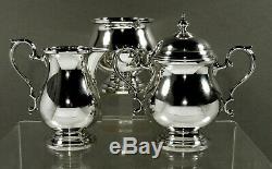 Fisher Sterling Silver Tea Set c1940 COLONIAL