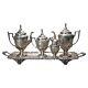 Five Piece Antique Silver Plated Tea Set C1890