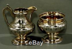 Ford & Tupper Sterling Tea Set c1870 HAND DECORATED PERSIAN
