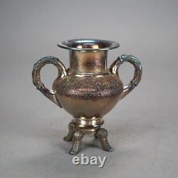 Four Piece Antique Footed Silver Plated Tea Set C1890