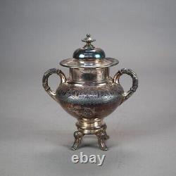 Four Piece Antique Footed Silver Plated Tea Set C1890