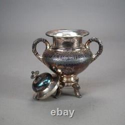 Four Piece Antique Footed Silver Plated Tea Set C1890