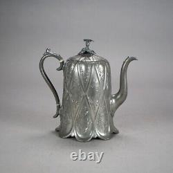 Four Piece Antique Silver Plated Tea Set C1890