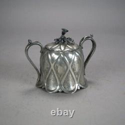 Four Piece Antique Silver Plated Tea Set C1890