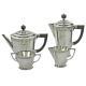 Four-piece Art Deco Silver Plate Tea Set By Keith Murray For Mappin And Webb
