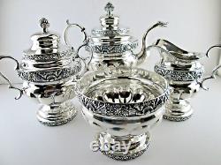 Four Piece Tea Set Coin Silver Pelletreau, Bennett & Cook NYC 1820s