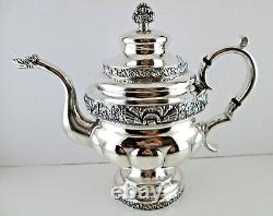 Four Piece Tea Set Coin Silver Pelletreau, Bennett & Cook NYC 1820s