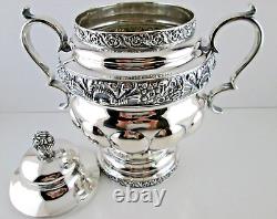 Four Piece Tea Set Coin Silver Pelletreau, Bennett & Cook NYC 1820s