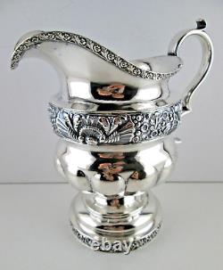 Four Piece Tea Set Coin Silver Pelletreau, Bennett & Cook NYC 1820s