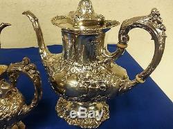 Francis I By Reed & Barton Sterling Silver Tea Set Coffee Pot Large 4pc