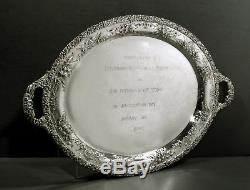 Frank Whiting Sterling Tea Set Tray CHAMPLAIN HAND CHASED 142 OUNCES