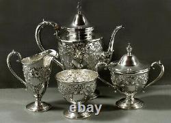 Frank Whiting Sterling Tea Set c1940 HAND CHASED