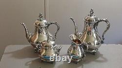 French Provincial Reed & Barton 7040 Silver Plate Tea Coffee Set
