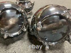 French Provincial Reed & Barton #7040 Silver Plate Tea Coffee Set with #359 Tray