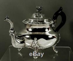 French Sterling Tea Set c1910 Alphonse Debain Rare