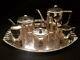 German Silver Tea & Coffee Set H. J. Wilm Berlin Art Deco