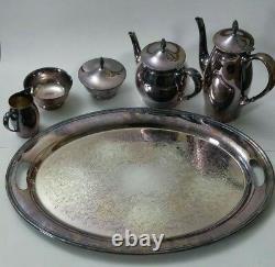 GORHAM 6 Pieces Silver Plated Tea Set. 1959. Vintage