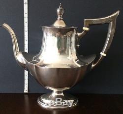 GORHAM Sterling Silver Plymouth Coffee Tea Pot Set + Tray 6 Pc NO MONOGRAM