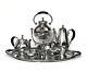 Georg Jensen Cosmos Pattern From 1930s Coffee & Tea Service. Set Has 7 Pieces