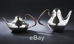 Georg Jensen Sterling Silver Henning Koppel Tea and Coffee Set with Tray no 1017