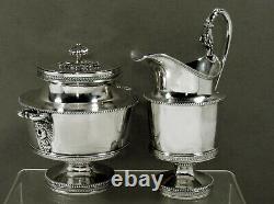 George Sharp Silver Tea Set c1850 Maiden & Dog