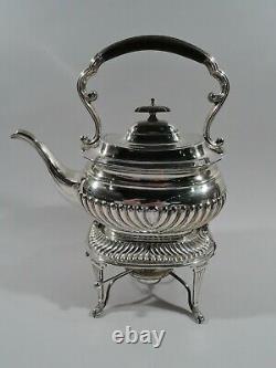 George V Coffee & Tea Set Antique Georgian English Sterling Silver 1918/9