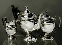 George W Riggs Silver Tea Set c1810 Federal Style