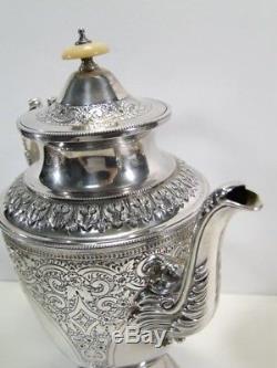 Georgian 4 Pc Sheffield Cooper Brothers & Sons STERLING Silver Coffee TEA SET