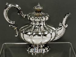German Silver Tea Set c1760 JOHANN GABRIEL GUTJAHR, DRESDEN