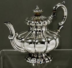 German Silver Tea Set c1760 JOHANN GABRIEL GUTJAHR, DRESDEN