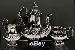 German Silver Tea Set c1875 S. H. & CO. BIEDERMEIER STYLE