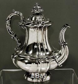 German Silver Tea Set c1875 S. H. & CO. BIEDERMEIER STYLE
