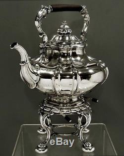 German Silver Tea Set c1875 Sackerman & Hessenberg, Frankfurt 58 OZ