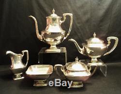 Gorgeous 5-pc Towle Sterling Silver Coffee / Tea Set, Discontinued Pattern #7677