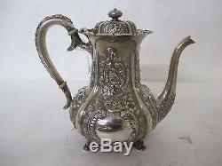 Gorgeous C. 1880's International T. C. Tanke Sterling Repousse Tea Set