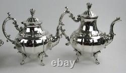 Gorgeous Silverplate Melon Middletown Plate Co. Tea Set EXPERTLY POLISHED