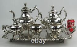 Gorgeous Silverplate Melon Middletown Plate Co. Tea Set EXPERTLY POLISHED