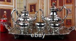 Gorgeous Silverplate Melon Middletown Plate Co. Tea Set EXPERTLY POLISHED