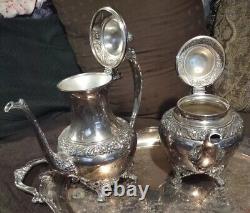 Gorgeous VTG Silver Plated Rogers HERITAGE 5 Piece Tea / Coffee Set XLNT COND