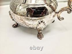 Gorgeous Vintage silver plate 2 teapots and Sugar Bowl set with tray