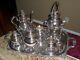 Gorgeous Vintage Silver Plate Tea Silverplate (8) Piece Teapot Set With Tray