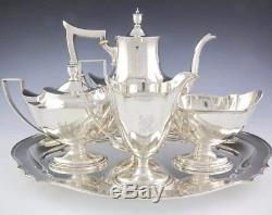 Gorham 4 Piece Sterling Coffee Tea Service Set & Sterling Tray by Whiting