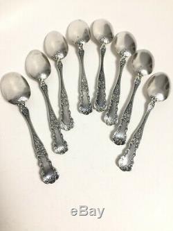 Gorham BUTTERCUP Sterling Silver Tea Spoon Old Marks Set of 8 Monogrammed 180g